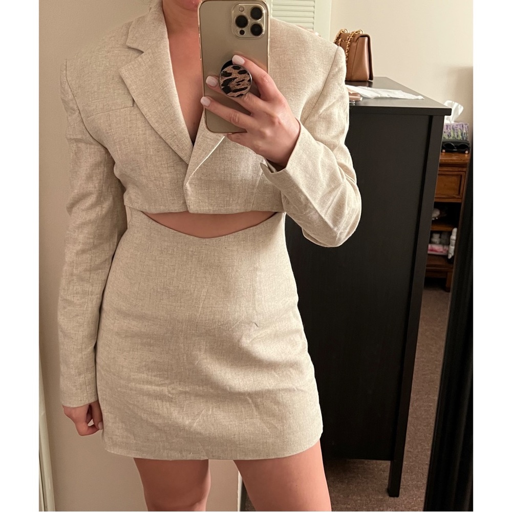Cut out blazer dress